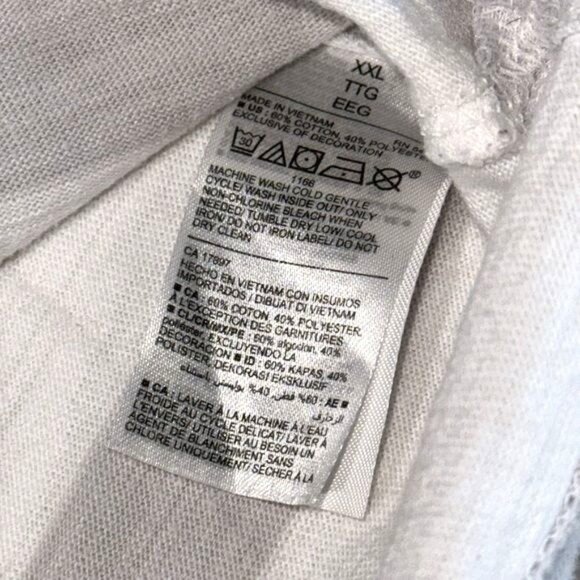 Old Navy The Easy Tee XXL Gray & White Striped Long Sleeve T-Shirt - Picture 3 of 7